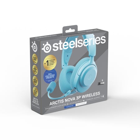 Micro-casque Steelsteries - Arctis Nova 3PW - Aqua