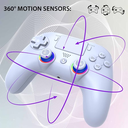 Manette sans fil Subsonic PS5 – LED Bluetooth – Blanche