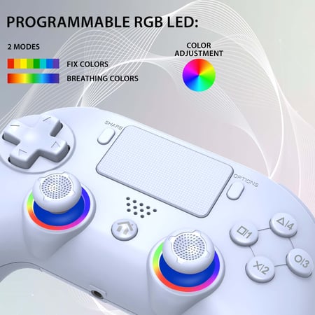 Manette sans fil Subsonic PS5 – LED Bluetooth – Blanche