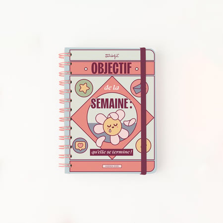 Agenda civil semainier 2026 Mr. Wonderful - 13,4 x 17,5 cm - Objectif de la semaine