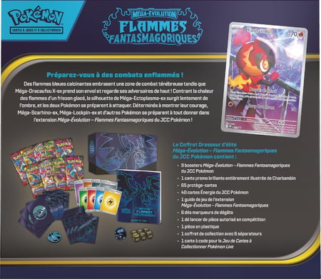 Coffret dresseur d'élite Pokémon : Méga-Evolution Flammes fantasmagoriques