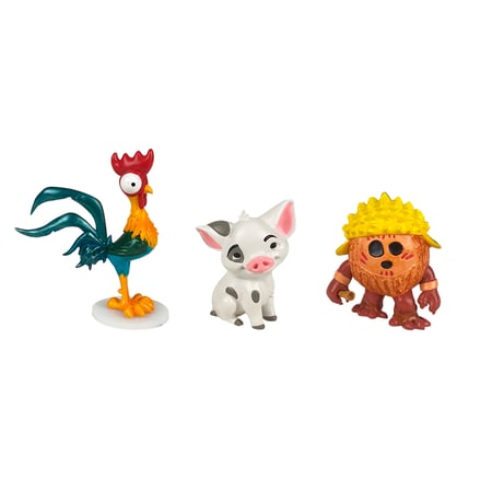 Pack de 3 figurines Vaiana, Hei Hei Pua & Kakamora - Vaiana - Disney Showcase - 5 cm