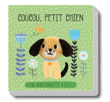 Coucou, petit chien livre marionnette a doigt