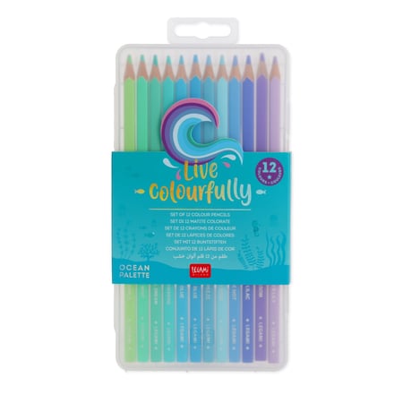 Set de 12 crayons de couleur - Legami - Océan palette