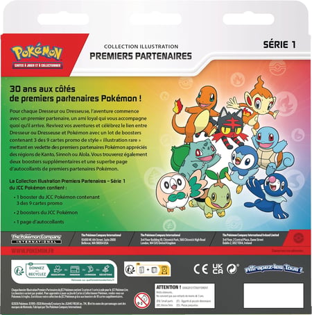 Coffret Collection illustration premiers partenaires Pokémon - Série 1