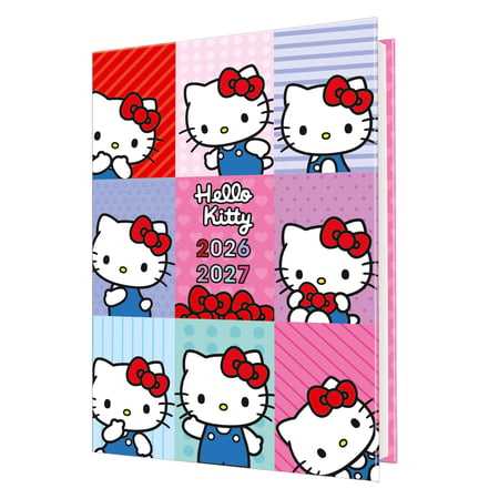 Agenda scolaire journalier 2026/2027 - Oberthur - Hello Kitty - 12 x 21 cm