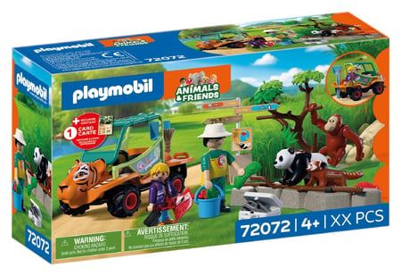 PLAYMOBIL® - Zoo : Gardien de zoo et véhicule - 72072