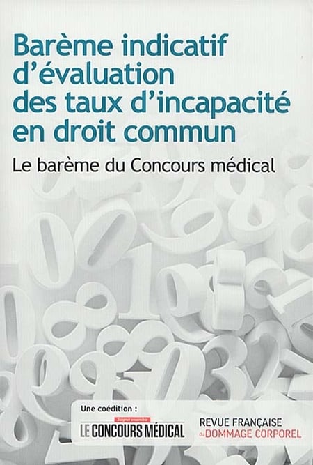 Barème indicatif d'évaluation des taux d'incapacité en droit commun