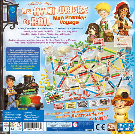 Aventuriers du Rail Europe junior - Jeu de société enfant - Days Of Wonder