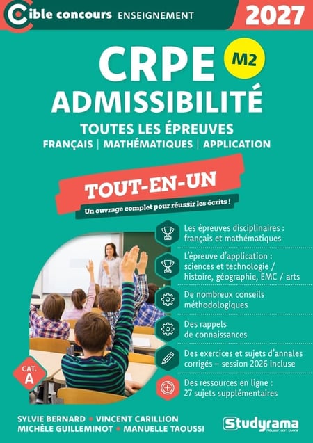 CRPE - Admissibilité - Toutes les épreuves (Concours 2026-2027) : Tout-en-un - Sujets 2026 inclus