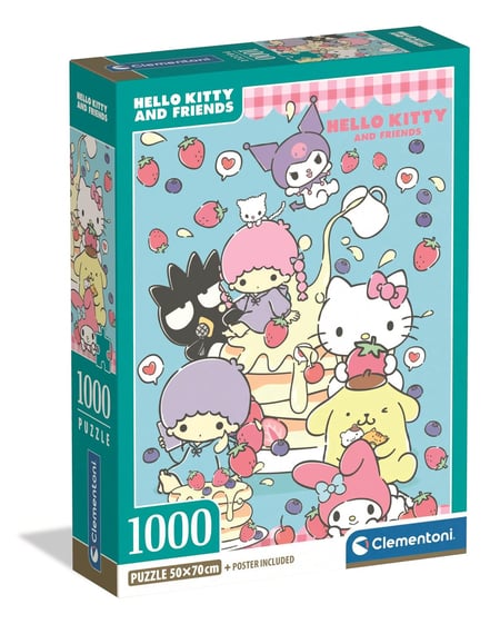 Puzzle Compact 1000 pièces - Hello Kitty - Clementoni