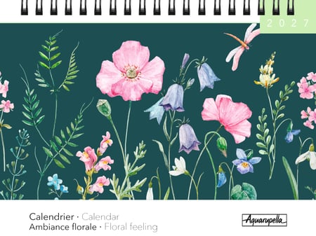 Calendrier Chevalet 2027 Pictura - Floral