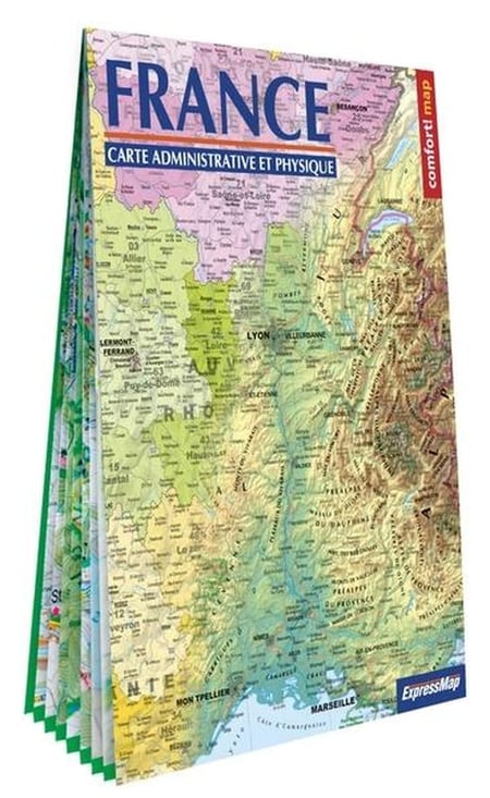 France : Carte administrative et physique (édition 2026)