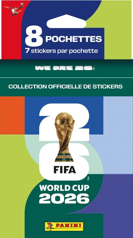 Blister 8 pochettes de stickers Panini - Coupe du Monde de la FIFA 2026™
