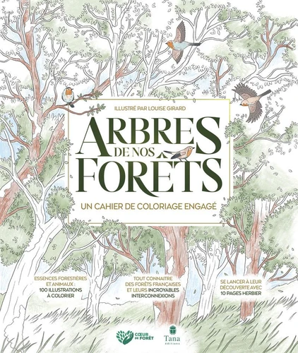 Arbres de nos forêts, un cahier de coloriage engagé
