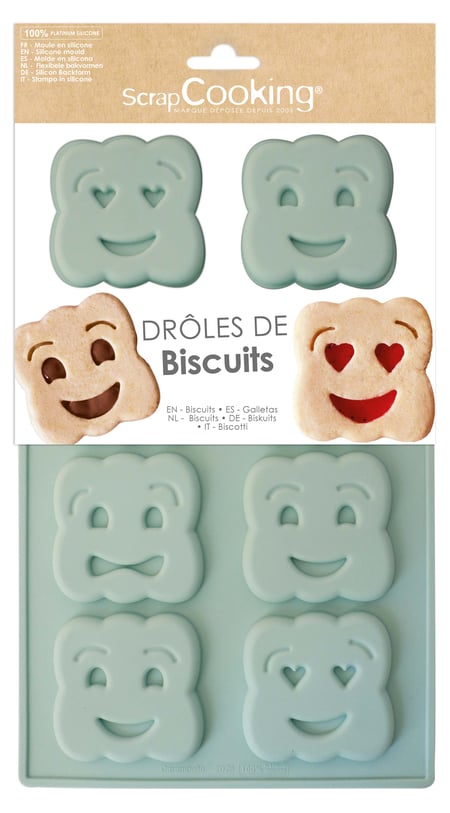 Moule à gâteaux ScrapCooking® - Drôles de biscuits - Silicone