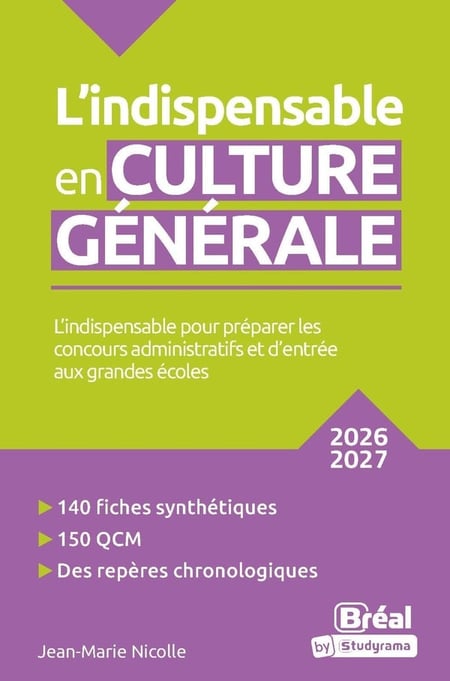 L'indispensable en culture générale : 2026-2027