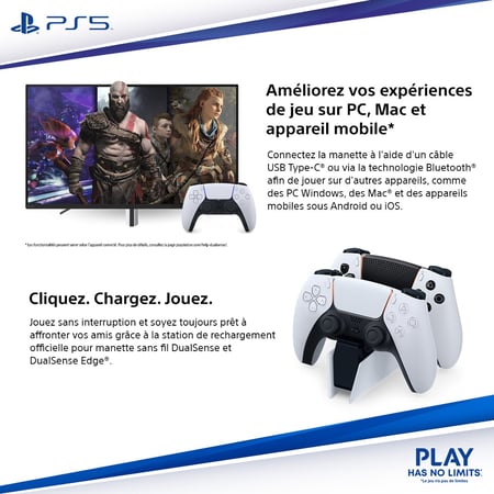 Manette sans fil DualSense® Sony PlayStation® - Édition limitée 007 First Light™ - pour PS5 / PC / Mac / Mobile