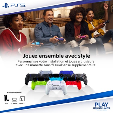 Manette sans fil DualSense® Sony PlayStation® - Édition limitée 007 First Light™ - pour PS5 / PC / Mac / Mobile