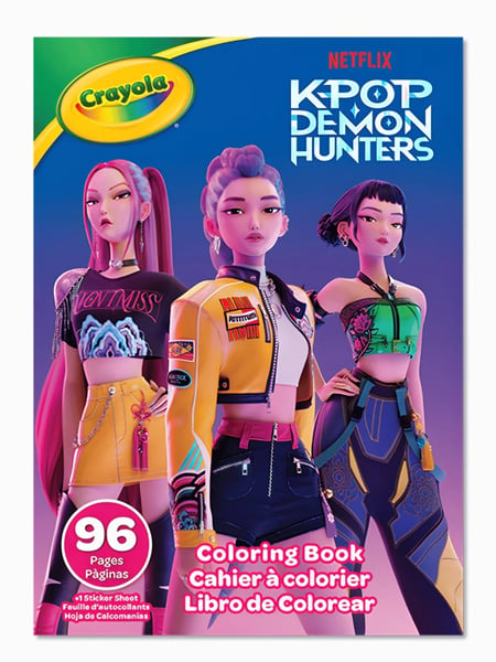 Cahier de Coloriage Crayola - KPop Demon Hunters