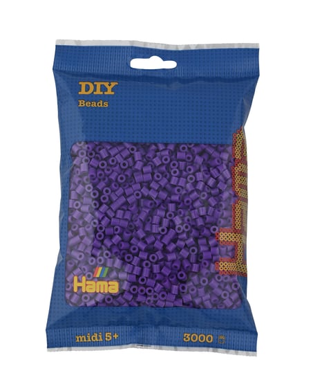 Lot de 3000 perles à repasser MIDI violet - Hama