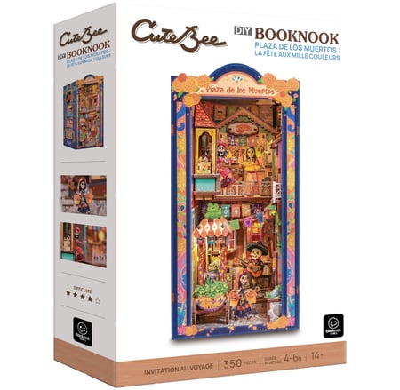 Maquette DIY Book Nook 350 pièces - Plaza de los muertos : la fête aux mille couleurs - Cutebee