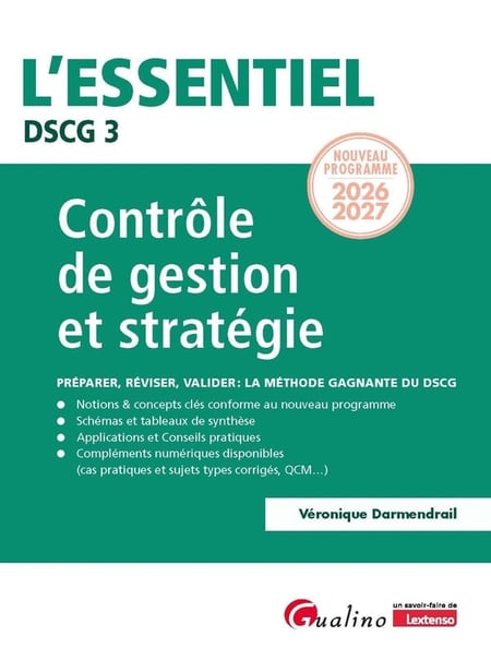 DSCG 3 : Contrôle de gestion et stratégie (édition 2026/2027)