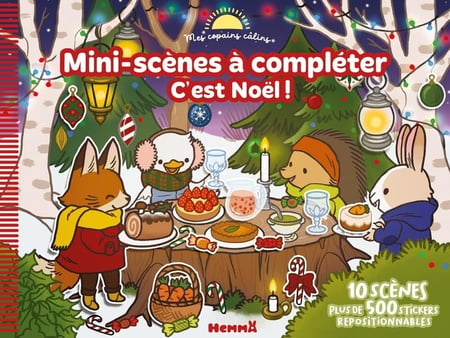 Mes copains câlins - Mini-scènes à compléter - C'est Noël ! - 10 scènes - Plus de 500 stickers repositionnables