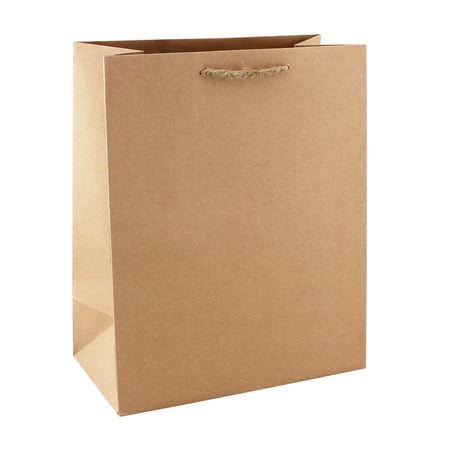 Sac d'emballage cadeau Clairefontaine - Kraft brut - Taille large - 26,5 x 14 x 33 cm