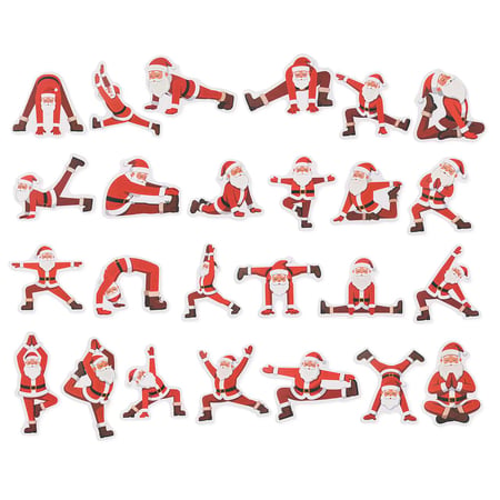 Lot de 25 autocollants Père Noël - Modèles assortis - Créalia