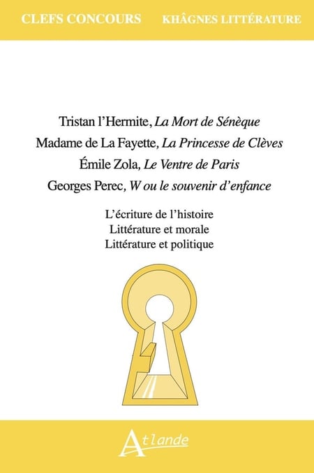 Khâgnes 2027 : Tristan L'Hermite, La mort de Sénèque - La Fayette, La Princesse de Clèves - Zola, Le Ventre de Paris - Perec, W ou le souvenir d'enfance
