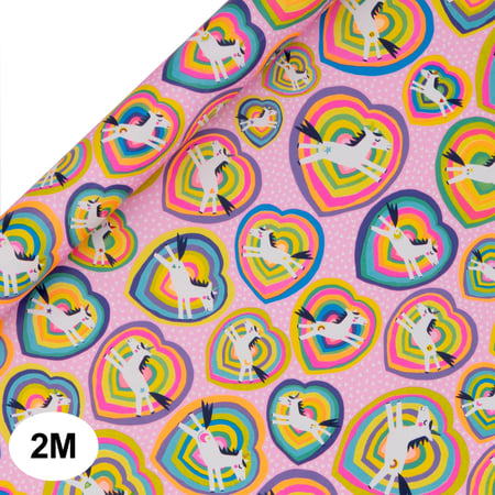 Papier cadeau Pictura - Licorne en arc-en-ciel - 200 x 70 cm