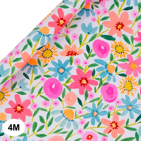 Papier cadeau Pictura - fleurs flamboyantes - 4 m