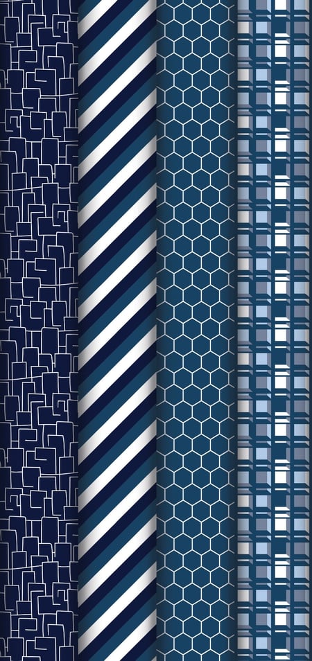 Papier cadeau Clairefontaine - Excellia Blue line - 2 m x 0,70 cm - Modèle aléatoire - Vendu à l'unité
