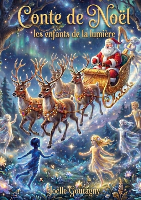 Conte de noel - les enfants de la lumiere - illustrations, couleur