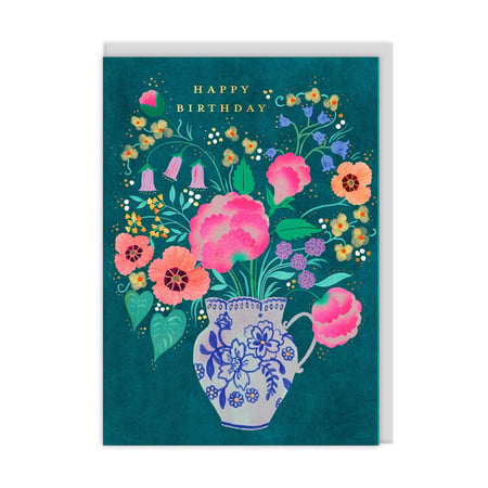 Carte de vœux Ohh Deer - Happy birthday vase