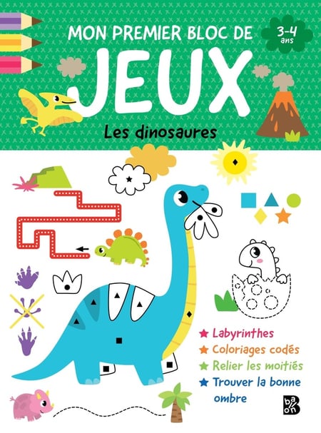 Mon premier bloc de jeux : Les dinosaures
