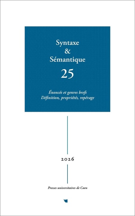 Énoncés et genres brefs. Définition, propriétés, repérage
