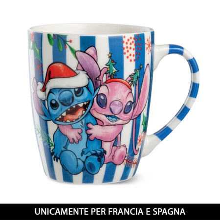 Tasse Enesco - Disney Lilo & Stitch : Stitch et Angel Noël - 450 ml