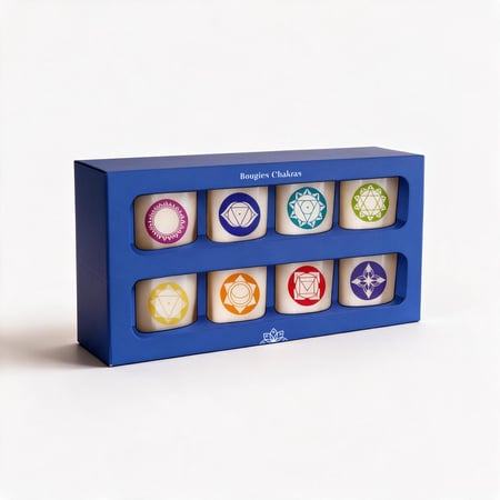 Coffret de 8 bougies Chakras
