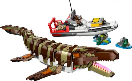 LEGO® 76974 - Le bateau en mission et le mosasaure en briques - Jurassic World