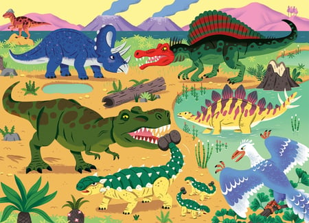 Puzzles de dinosaures pour enfants de 4 à 8 ans, 8 à 10 ans, 10 ans et  adultes 150 PCS Puzzle de sol en forme d'animal Triceratops pour enfants  apprenant un cadeau