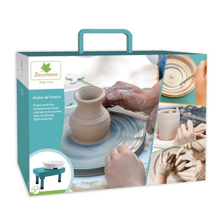 Kit d'outils de poterie, argile pour poterie, kit de peinture en céramique,  kit d'art de bricolage pour enfants