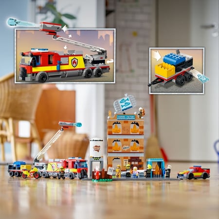 LEGO [100% Original]®Jeu de pompiers de la ville, 60321 pièces