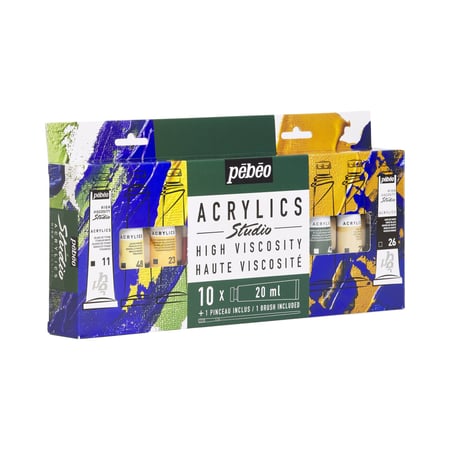 Boîte De Peinture Acrylique Avec Palette Et Tubes - Occasion