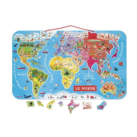 Puzzle Monde magnétique - 92 pièces - Jeux éducatifs