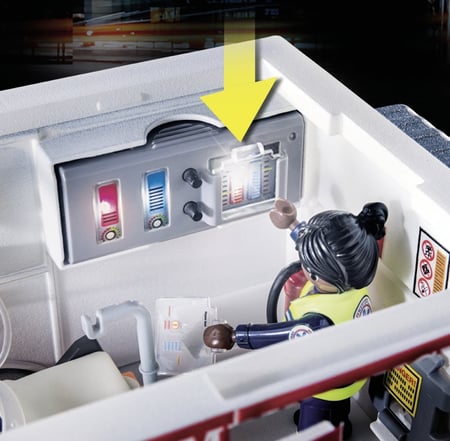 Playmobil 70936 ambulance avec secouristes et blessé - city life -  l'hôpital - secours américain effets lumineux Playmobil
