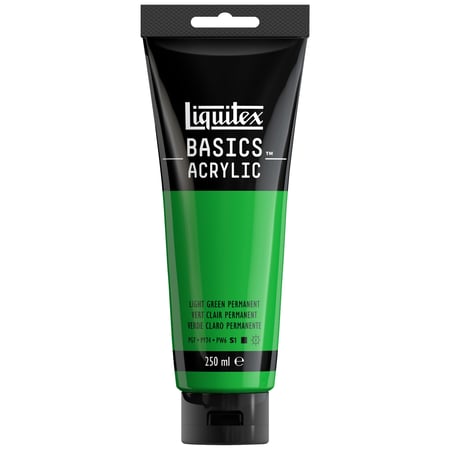 Tube 250 ml de peinture acrylique Liquitex - Basics - vert fixe clair