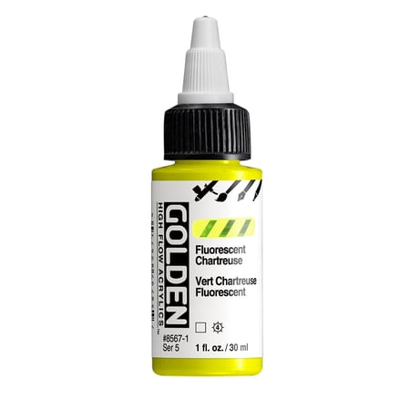 Encre acrylique - High Flow Golden - 30ml - chartreuse fluorescent