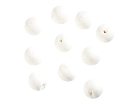 30 Boules de Coton blanc pour bricolages - Loisirs Créatifs